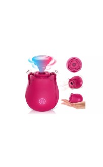 Rose Shape Vagina Sucking Vibrator Oral Nipple Sucker