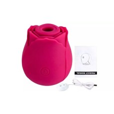 Rose Shape Vagina Sucking Vibrator Oral Nipple Sucker